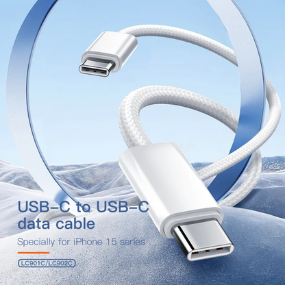 LDNIO 65W USB-C to USB-C Fast Charging Cable | Premium Braided Nylon