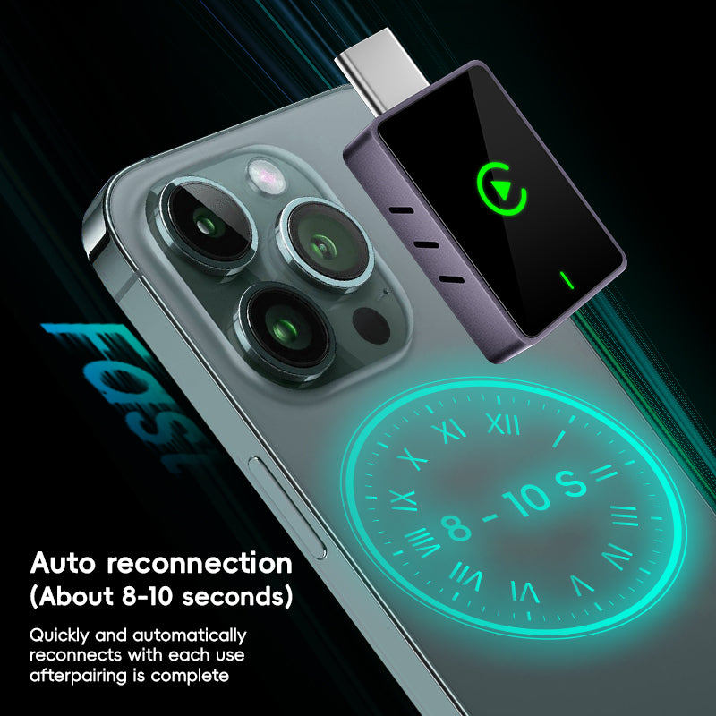 USB Type-C Wireless CarPlay & Android Auto Adapter