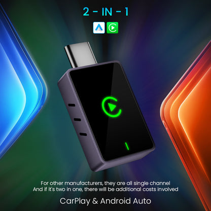 USB Type-C Wireless CarPlay & Android Auto Adapter