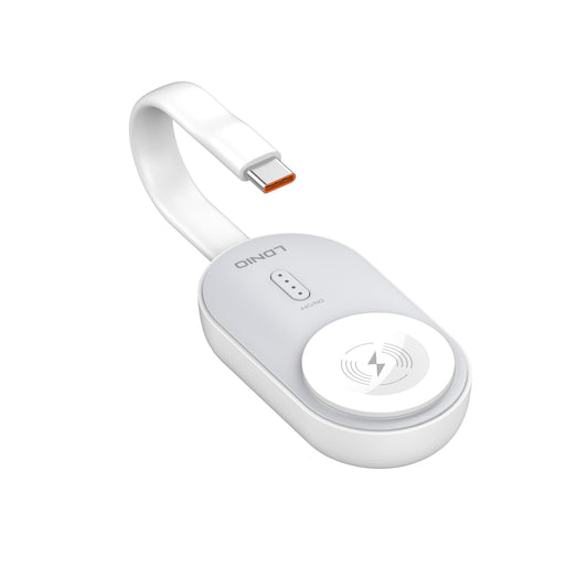 LDNIO Portable Apple Watch Power Bank | 1200mAh | Magnetic Wireless Charger | Type-C Rechargeable