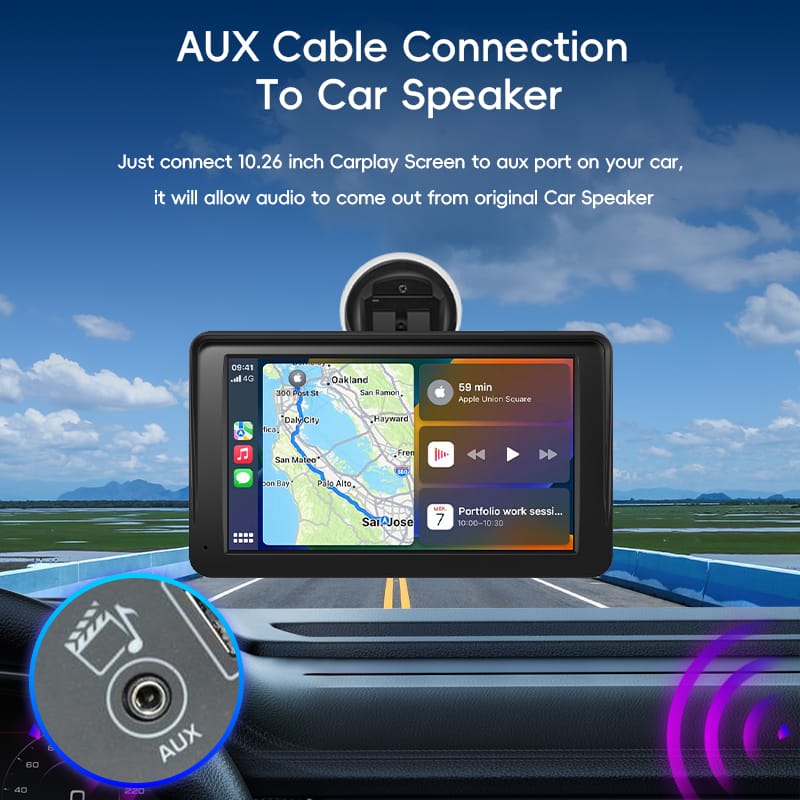 7” Universal Wireless CarPlay & Android Auto Screen