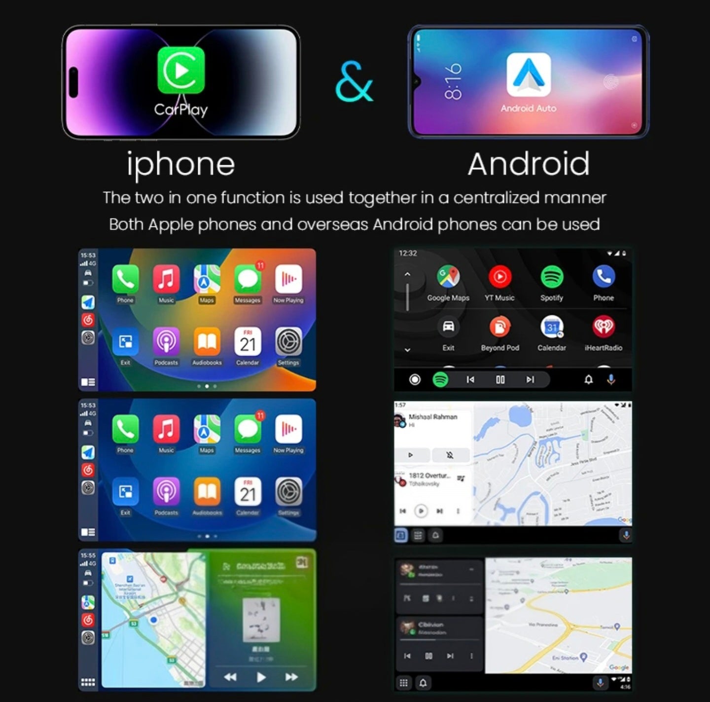 USB Wireless CarPlay & Android Auto Adapter