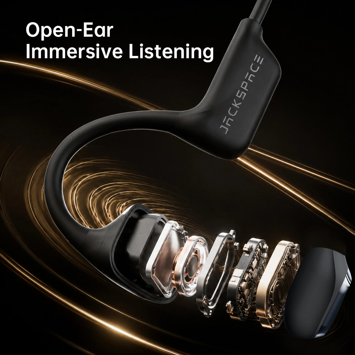Jackspace H60 Plus Bone-Conduction Wireless Headphones