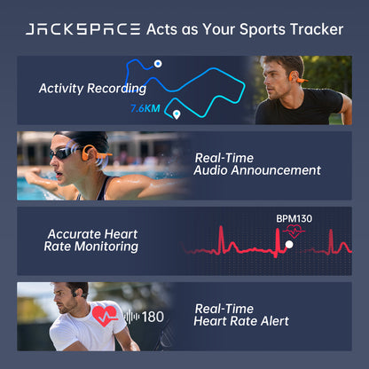 Jackspace H60 Plus Bone-Conduction Wireless Headphones